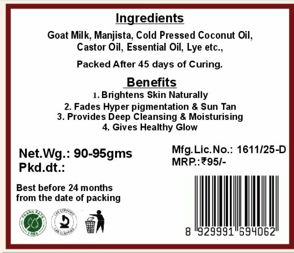 GOAT MILK MANJISTHA SOAP